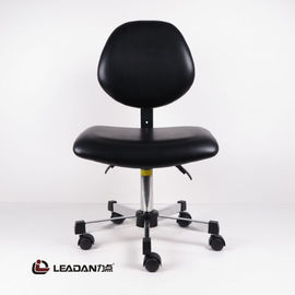 Siyah Veya Mavi Renk PU Deri Ergonomik ESD Sandalyeler Büyük Koltuk Üç Seviye Ayarı