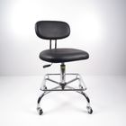 Siyah PU Deri Ergonomik ESD Sandalyeler Çalışma Masası İletken Sandalye, Ayak Dayanağı Tedarikçi