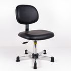 Siyah PU Deri Ergonomik ESD Sandalyeler Temiz Oda Sandalyesi Tekerlekli Tezgah Yüksekliği Tedarikçi