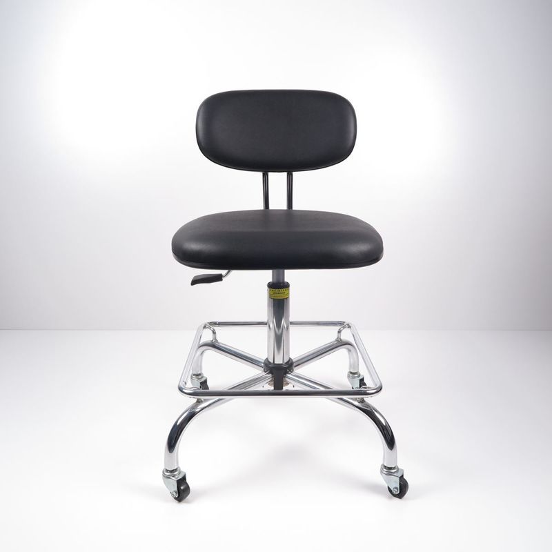 Siyah PU Deri Ergonomik ESD Sandalyeler Çalışma Masası İletken Sandalye, Ayak Dayanağı Tedarikçi