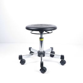 Backless Poliüretan Ergonomik Laboratuar Sandalyeleri ve Tabureleri 5 Bacaklı Taban Siyah