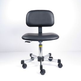 Döner Ayarlanabilir ESD Güvenli Laboratuar Sandalyeleri Anti Statik PU Deri İletken Tekerlekler