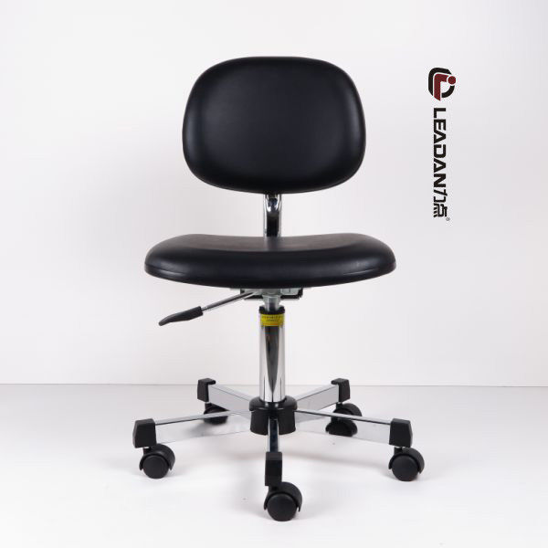 Siyah Ergonomik ESD Temiz Oda Sandalyeleri 360 Döner Yükseklik Ayarlı PU Vinil Tedarikçi