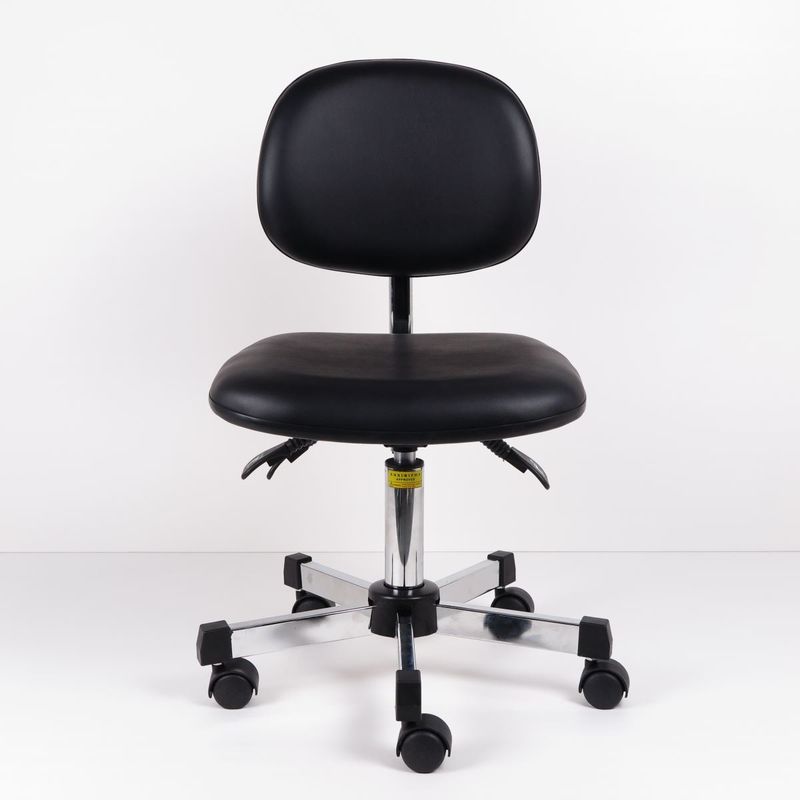 3 Seviye PU Deri Ergonomik ESD Sandalyeler Asansör Döner, Temiz Oda ESD Laboratuar Sandalyeleri Tedarikçi