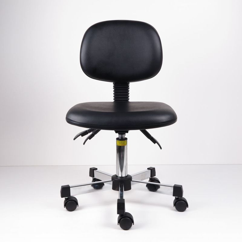 Üç Düzey Ayarlı Siyah PU Deri Tıp / Hastane Ergonomik Laboratuar Sandalyeleri Tedarikçi